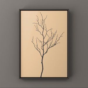 Modern minimalist stem abstract wall art